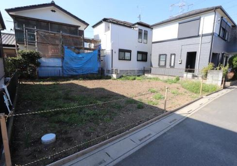 【土地】鶴ヶ島市下新田建築条件無し売地の外観
