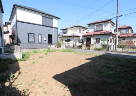 【土地】鶴ヶ島市下新田建築条件無し売地の外観