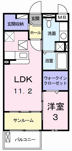 サンリット・ヒル　みづきの間取り|間取図
