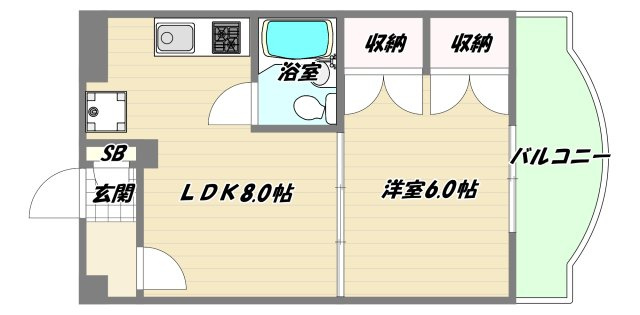 大阪市淀川区東三国２丁目の賃貸マンションの間取り
