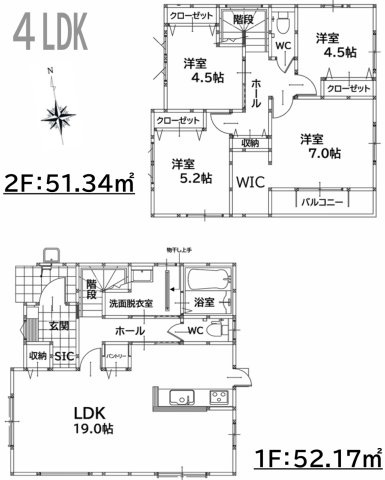 遠賀郡芦屋町幸町1期の間取り