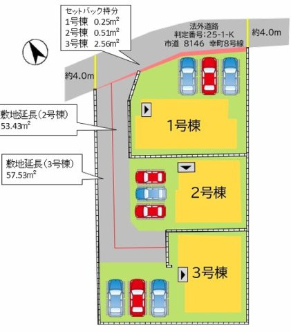 遠賀郡芦屋町幸町1期の区画図