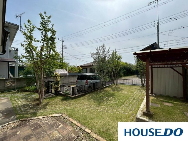 中古戸建　足利市葉鹿町の庭|お庭で自由な時間を過ごせます