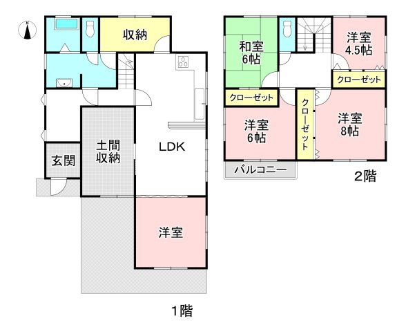 各務原市鵜沼羽場町７丁目の間取り|間取り図
