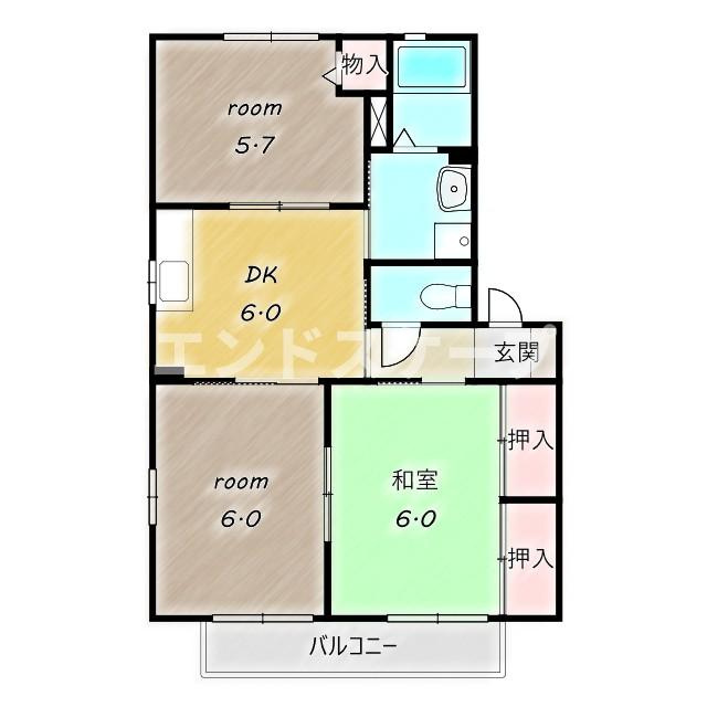 プリムローズの間取り|高崎、前橋のお部屋探しはエンドスケープまで！お客様の理想お聞かせ下さい♪