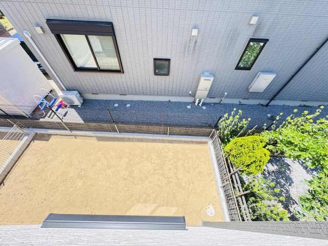 柏市逆井藤ノ台新築戸建【藤心小学校：7分】の展望|バルコニーより南側眺望・南側庭スペースにつき日当たり良好♪