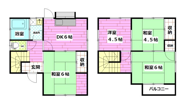 南幸町借家の間取り