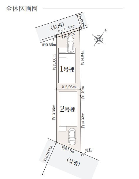 藤沢市鵠沼神明３丁目新築戸建て　2期1号棟の区画図|区画図「藤沢市鵠沼神明３丁目新築戸建て」