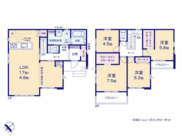 取手市宮和田15期　新築戸建　3号棟の間取り