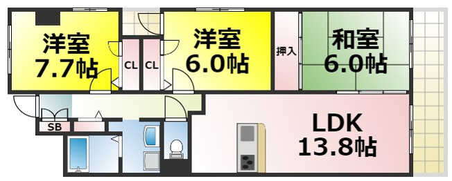 【間取り】 | オーデ・ブルージュ 仲介手数料無料
