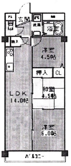 【間取り】 | 新大阪第１ハイツビル | 収益物件としてもおすすめ