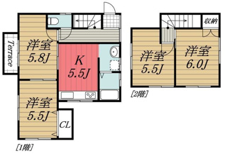 【間取り】 | 栗山戸建/314-30
