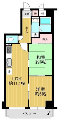 グランパレ神戸の間取り|LDKから和室・洋室に目が届く使い勝手が良いです