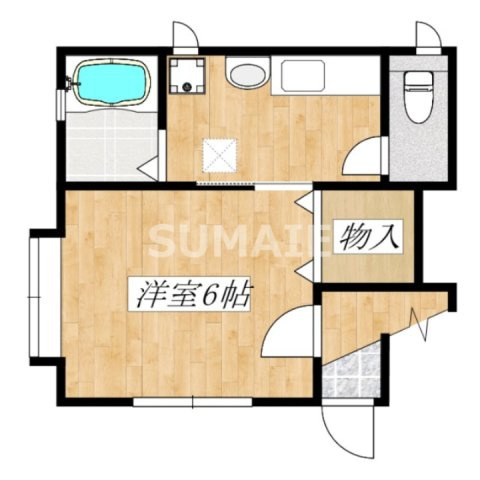 グレイスヴィラの間取り|1Kの間取りです☆