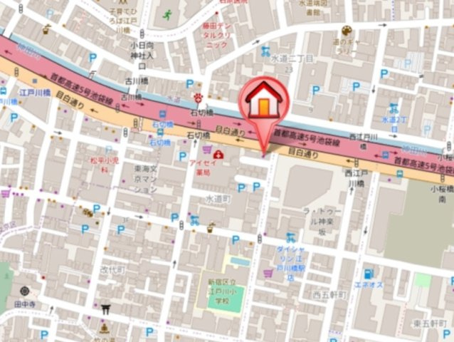 レジデンス江戸川橋の地図