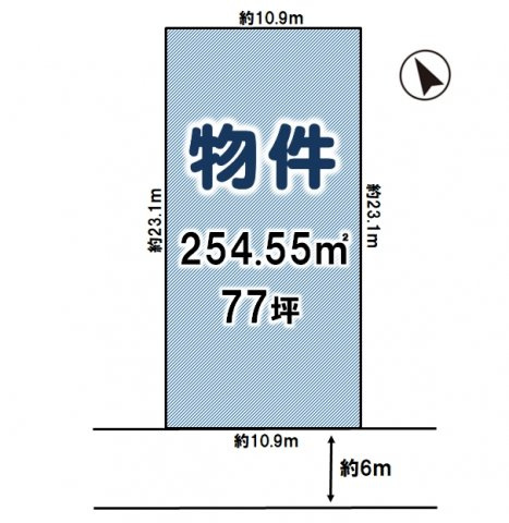 小山市犬塚3丁目の土地図|区画図