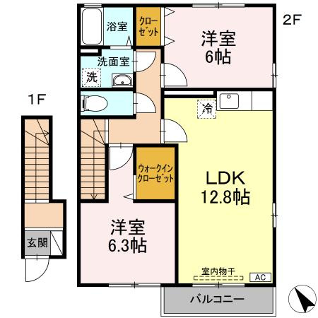コンフォート80　A棟の間取り