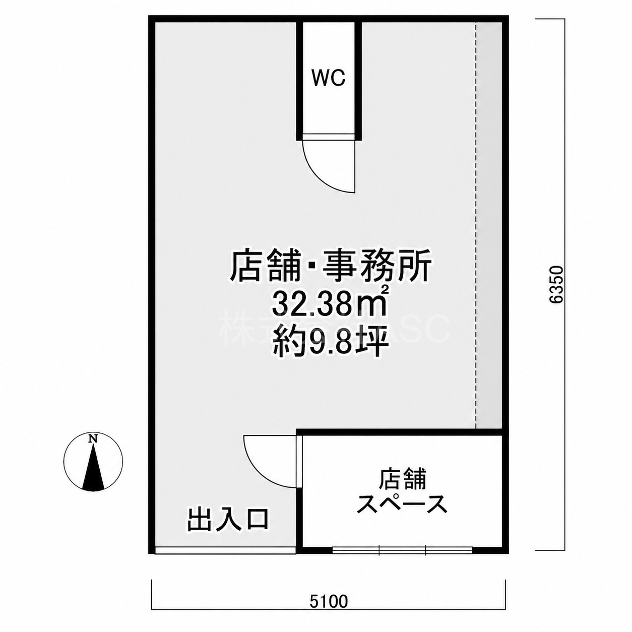 西浦マンションテナントの間取り