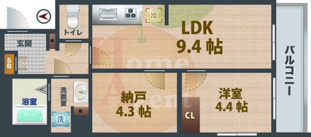 【間取り】 | THE　PALMS　MUSE新江古田 | 1SLDKのお部屋です。