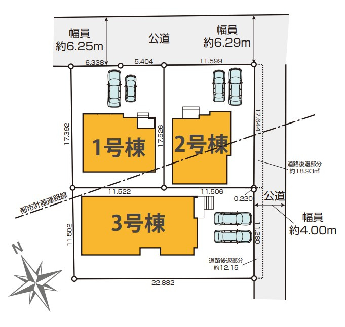 水戸市吉沢町5期　3号棟　新築戸建の区画図