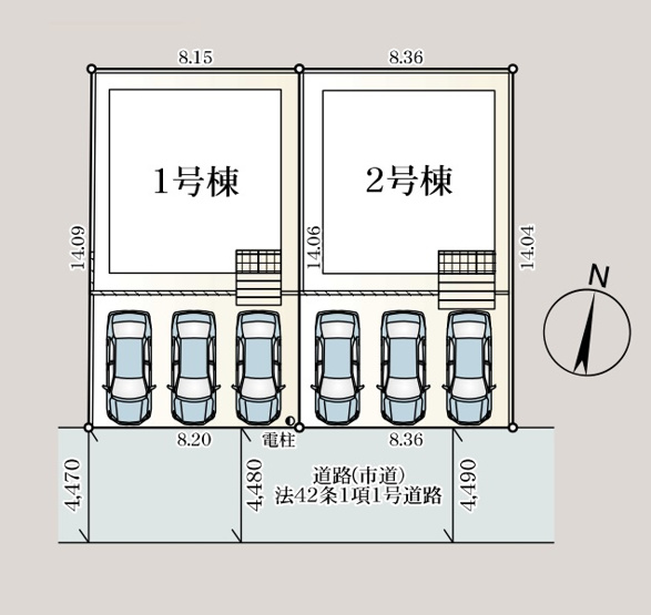 【区画図】 | 春日市紅葉ヶ丘西6丁目第8　2号棟（全2棟）【仲介手数料無料・0円】 | 区画図です。2号棟
