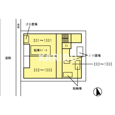 アビエール松屋町の区画図