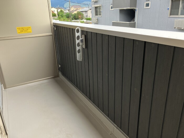 SAKURA　A棟のバルコニー