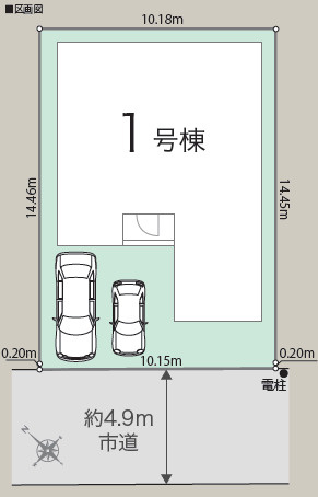 加古川市平岡町土山1期（全1棟）1号棟の区画図