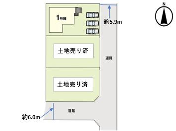 福岡市西区富士見１丁目の新築一戸建の区画図| 