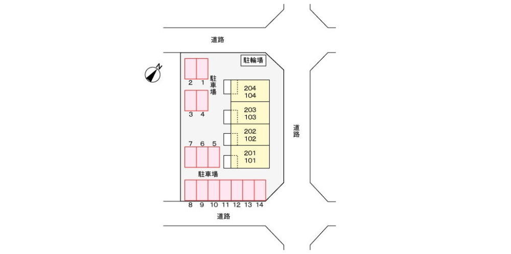 サンリット・ヒル　みづきの区画図|駐車場