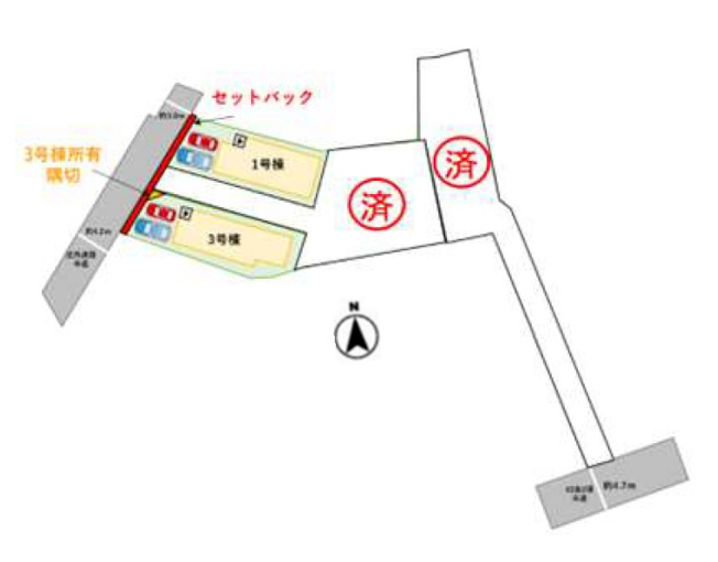 【区画図】 | 春日市桜ヶ丘6丁目2期　3号棟（全4棟）【仲介手数料無料・0円】 | 区画図です。3号棟