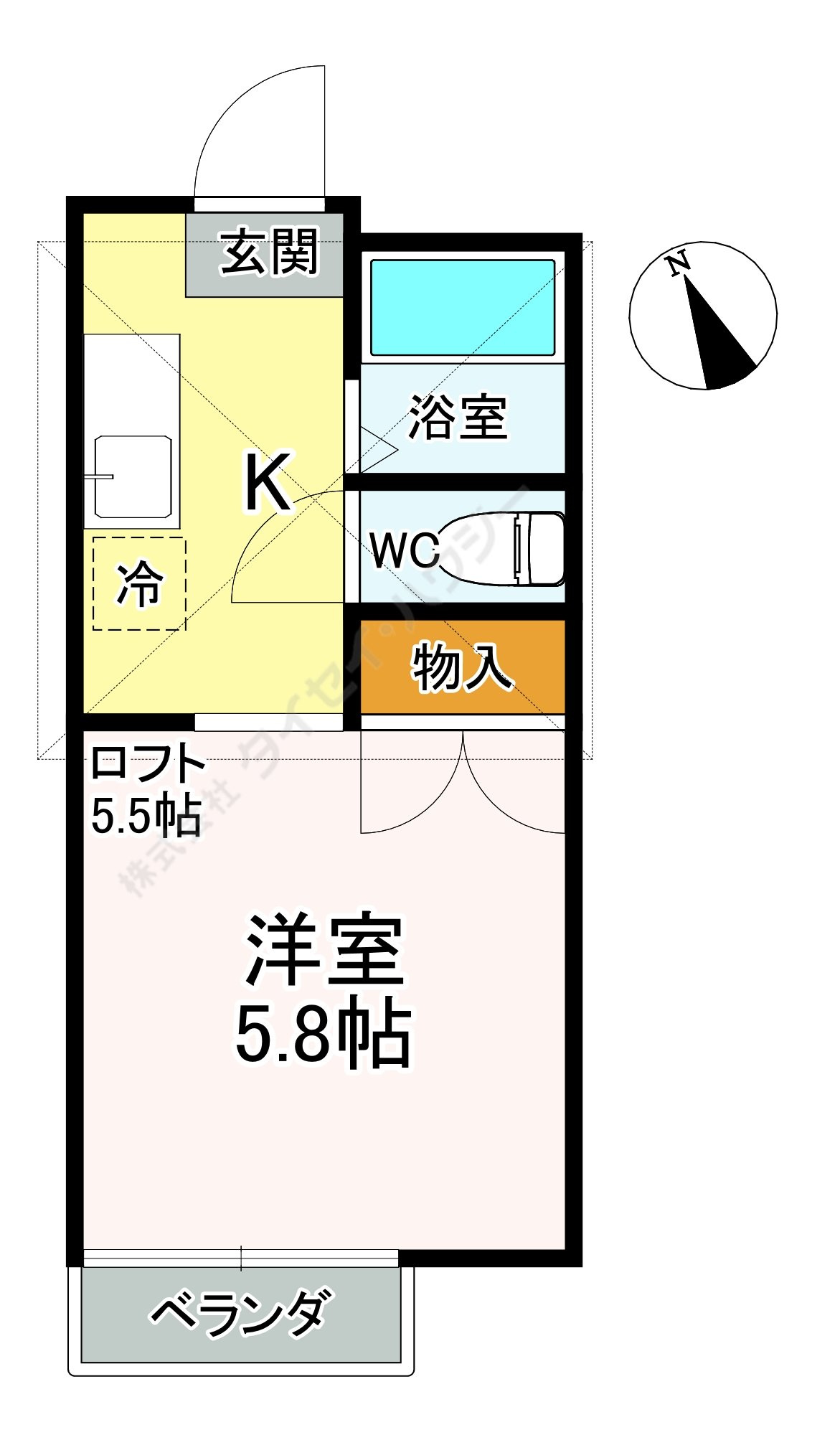 ユミハウス（長町）の間取り