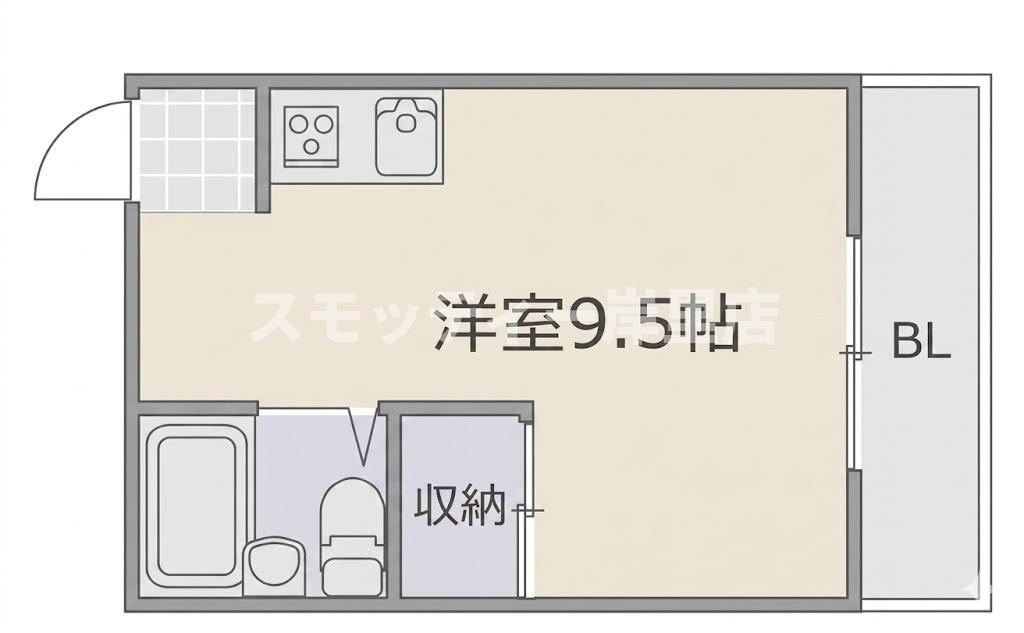 大阪市阿倍野区松虫通１丁目の賃貸マンションの間取り