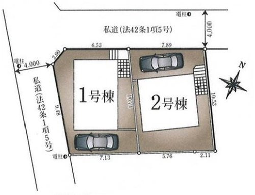 戸建 西東京市住吉町１丁目の区画図