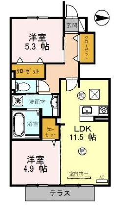 ローヤルヴィラ勝原の間取り