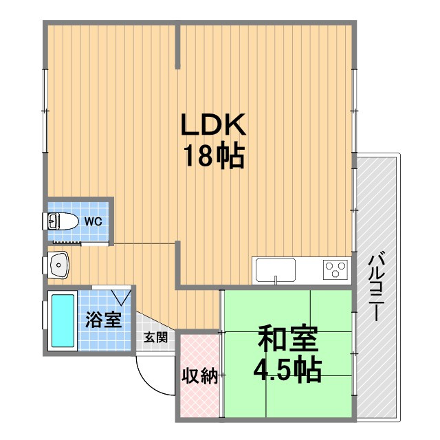 明舞第一団地2号棟の間取り