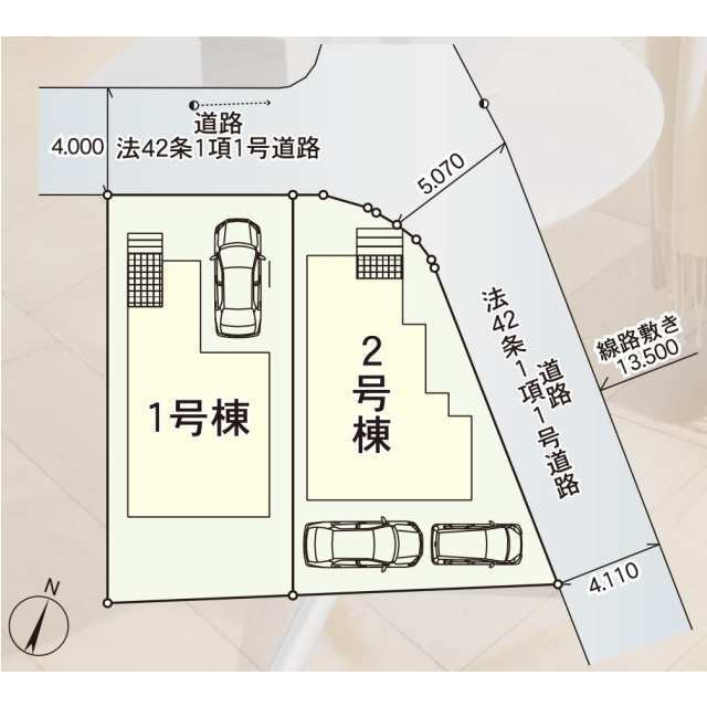 松戸市五香南　第１の区画図