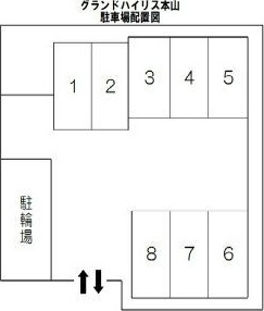 グランドハイリス本山の駐車場