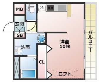 【間取り】 | ベージョ・フロレスタ松崎町