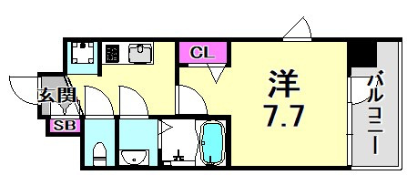アドバンス三宮グルーブの間取り