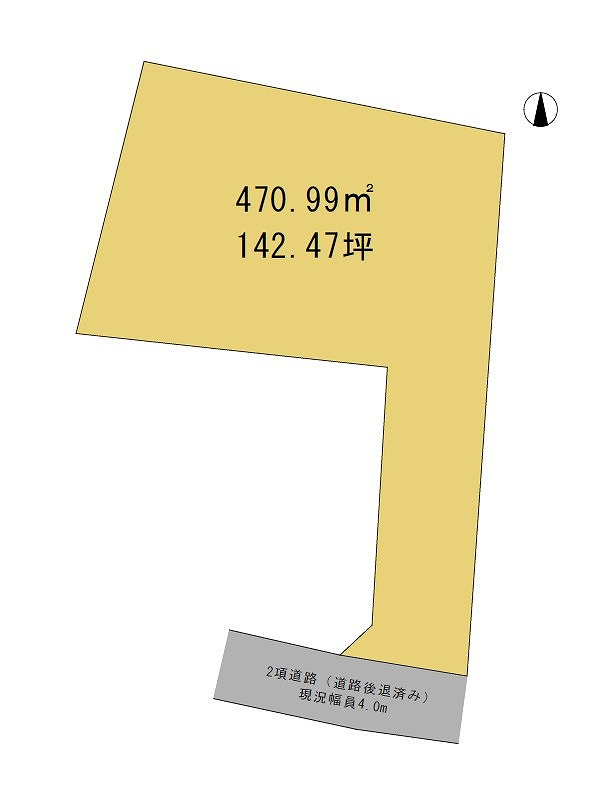 高崎市南大類町売土地の土地図