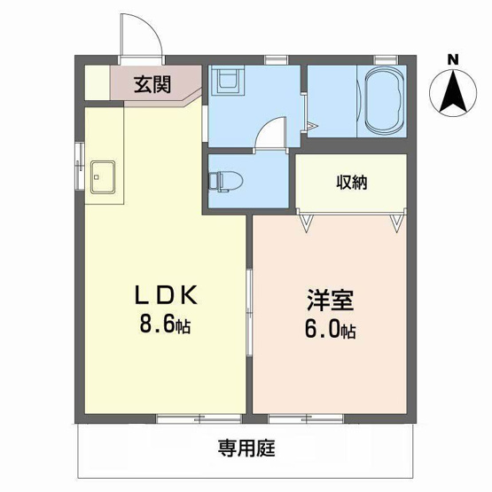 【間取り】 | メゾン北野Ⅱ