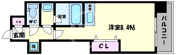 Front Field Tennojiの間取り|Front Field天王寺　間取り