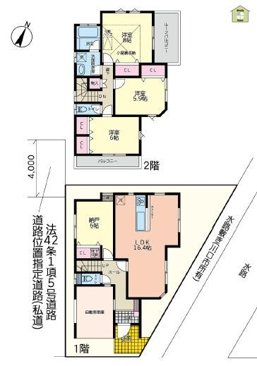 川口市安行領根岸　中古一戸建ての間取り