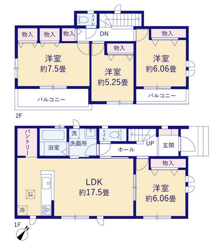 第10上尾緑丘　全3棟　C号棟の間取り