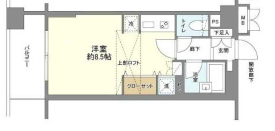 イトーピア用賀　宅配型トランクルーム　1階部分コンビニ　分譲賃貸の間取り