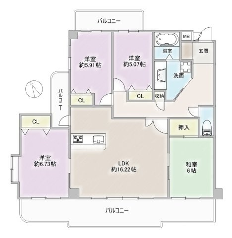 ラビデンス守山町南の間取り