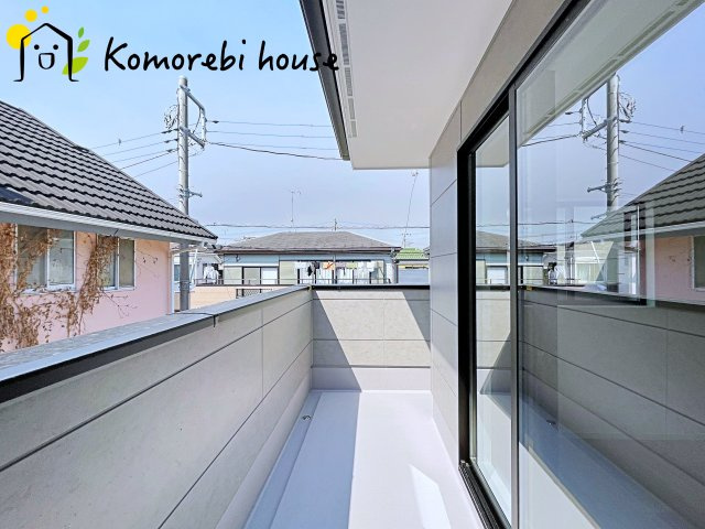 桶川市朝日　3期　新築一戸建て　KEIAI GRACE　01のバルコニー|26.3.14撮影済み