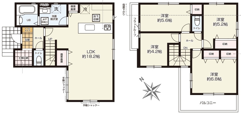 桶川市朝日　3期　新築一戸建て　KEIAI GRACE　01の間取り|桶川市朝日3期　新築一戸建て　KEIAI GRACE　01、4LDK、土地面積117.76m2、建物面積95.09m2