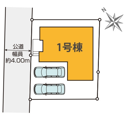 桶川市朝日　3期　新築一戸建て　KEIAI GRACE　01の区画図|1号棟